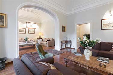 Living Hall at Serviced Apartment in Rome