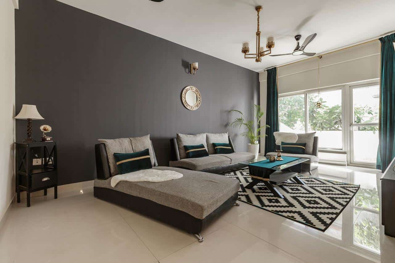 Spacious bedroom at The Emerald Suite Service apartment in Bangalore
