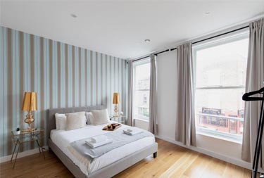 Bedroom with View at homely Luxury Apartments in Central London
