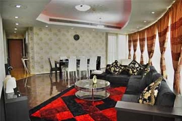 Living Hall at Luxury 4 Bedroom Apartment in Dubai Marina
