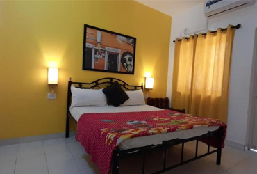 Bedroom at Luxury service apartments in Calangute