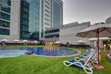 Outdoor Swimming pool at Deluxe Hotel Apartment in Dubai Marina