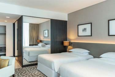 Twin Beds at Sheraton Grand Hotel Apartment in Dubai