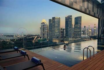 Swimming Pool with City View at Pan Pacific Serviced Suites, Singapore